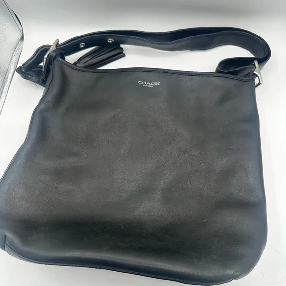 COACH Legacy Tassel Duffle Soft Leather Black Shoulder/Crossbody Bag 19889 - Picture 14 of 14